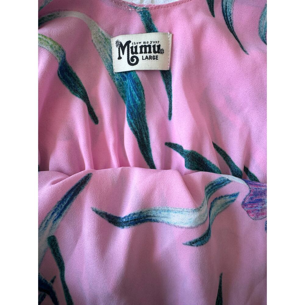 SHOW ME YOUR MUMU Quinn Ruffle Romper in Maui Waui - Size L - Picture 3 of 3